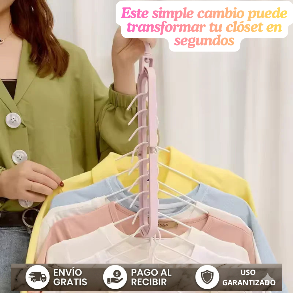 Colgador 9 en 1 - Más ropa en menos espacio