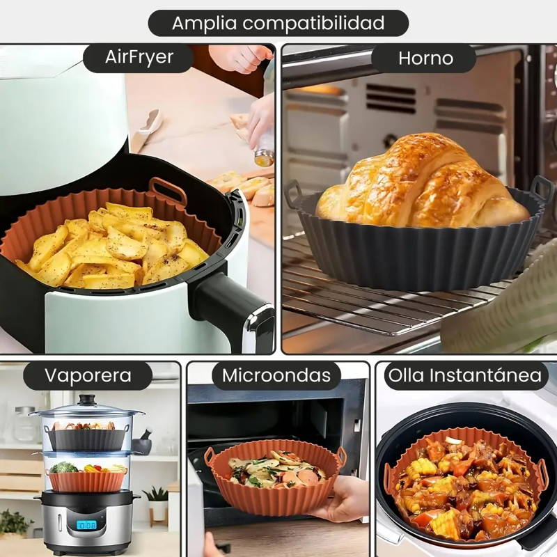 Pack 6 Molde Silicona Air Fryer