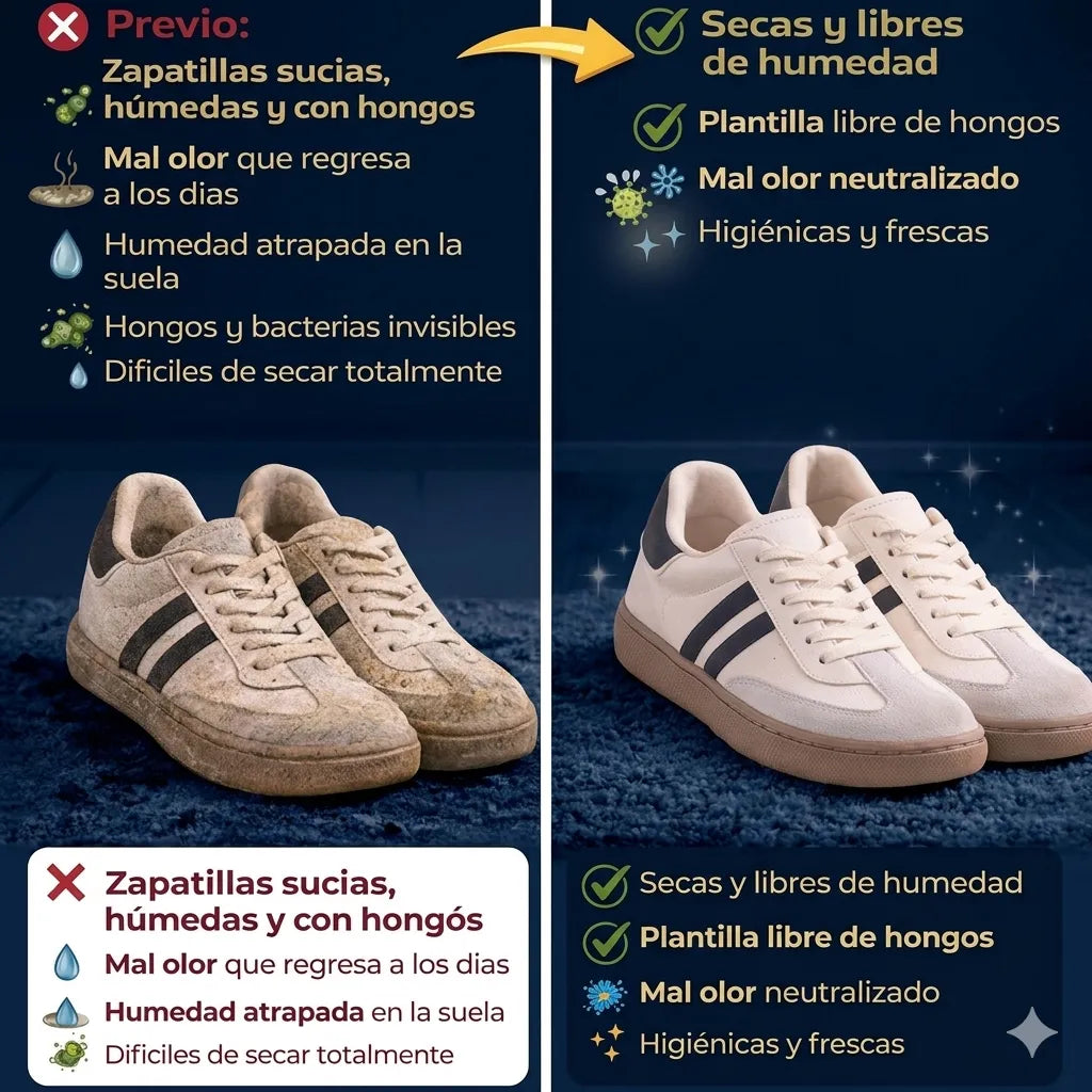 DryStep™ – Secado 360° – Zapatos secos en poco tiempo