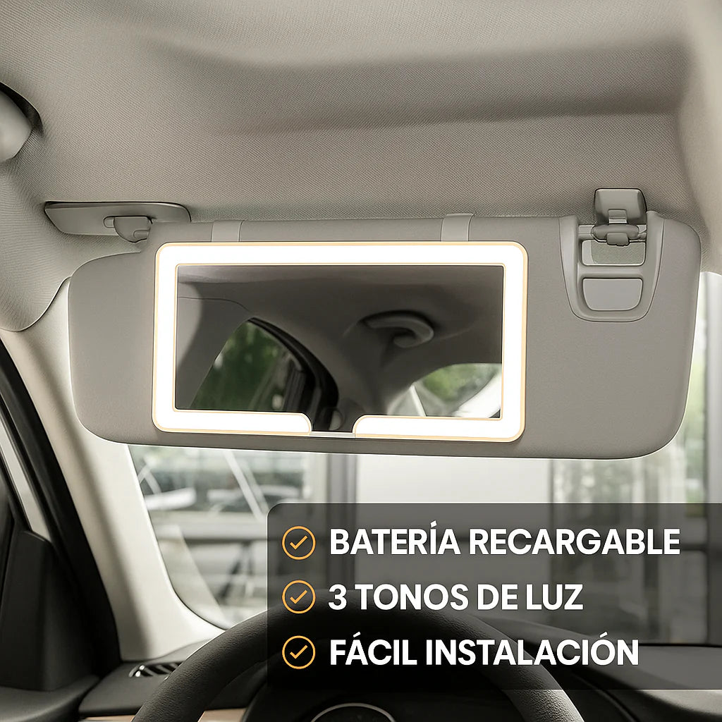 Espejo con Luz Led Auto