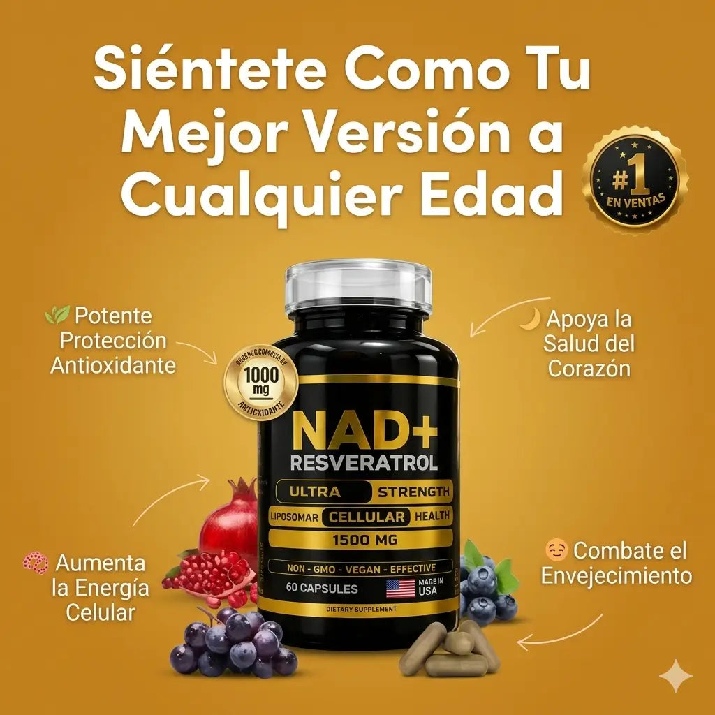 Vitagen™ – NAD+ y Resveratrol – Más energía, mejor memoria, menos años encima