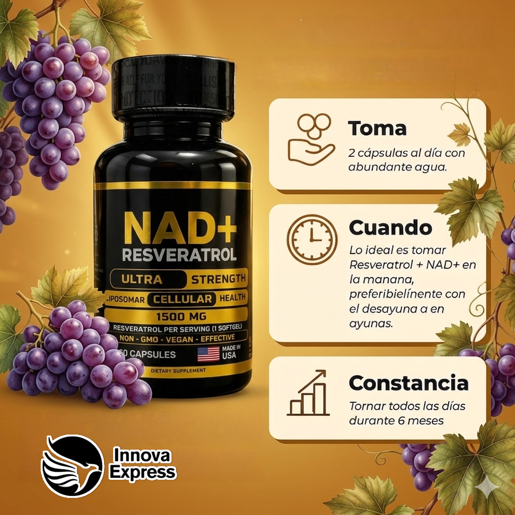Vitagen™ – NAD+ y Resveratrol – Más energía, mejor memoria, menos años encima