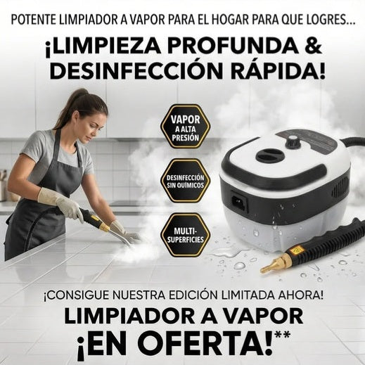Máquina de Vapor/Presión - Limpieza profunda al instante - Portátil