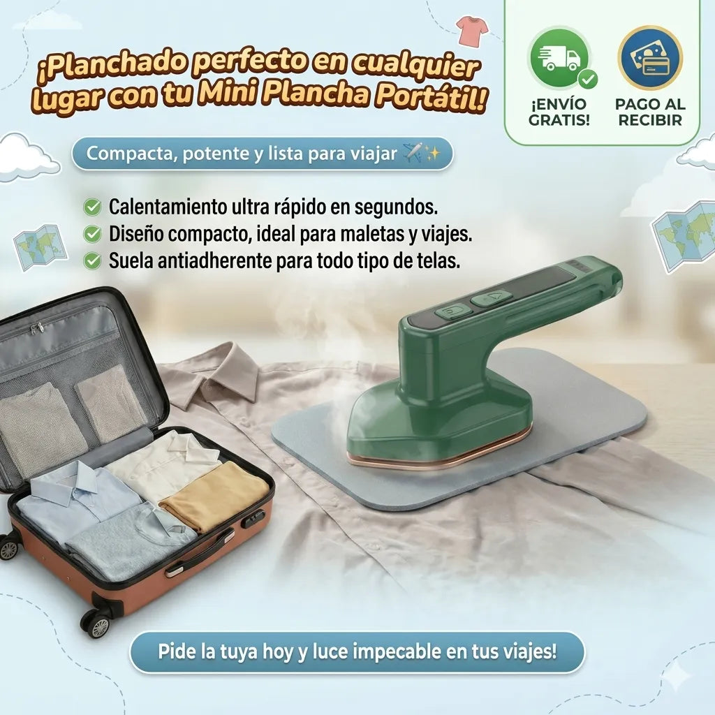 VaporSlim™ – Mini plancha de vapor – Planchado perfecto listo en minutos, donde estés