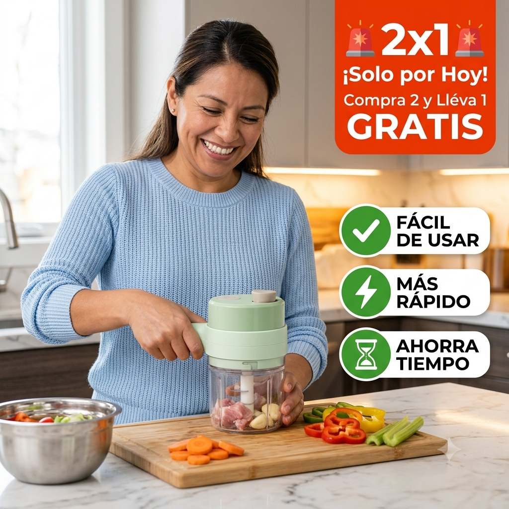 MultiCutz™-Picador 2 en 1- Olvídate de picar a mano-Recargable