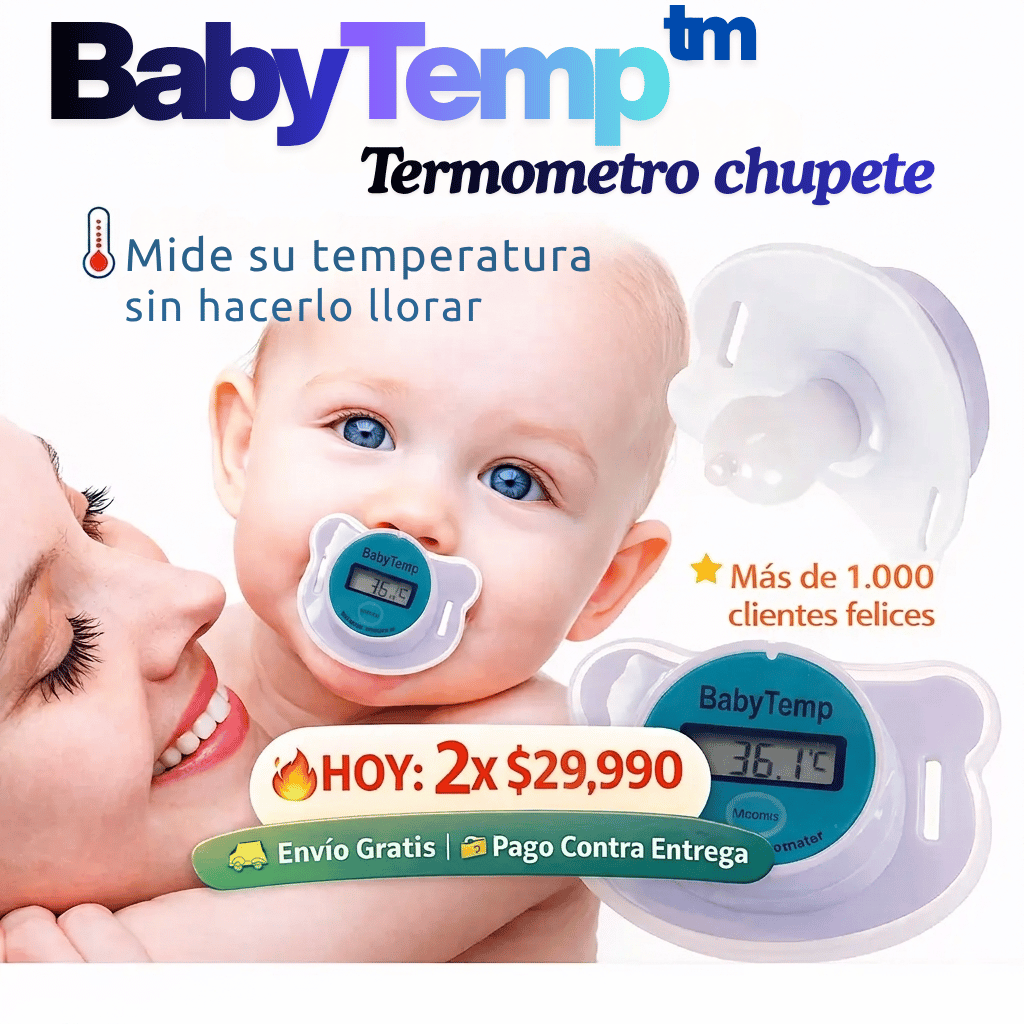 BabyTemp™ – Termómetro chupete –Mide la temperatura de tu bebé sin que lo note