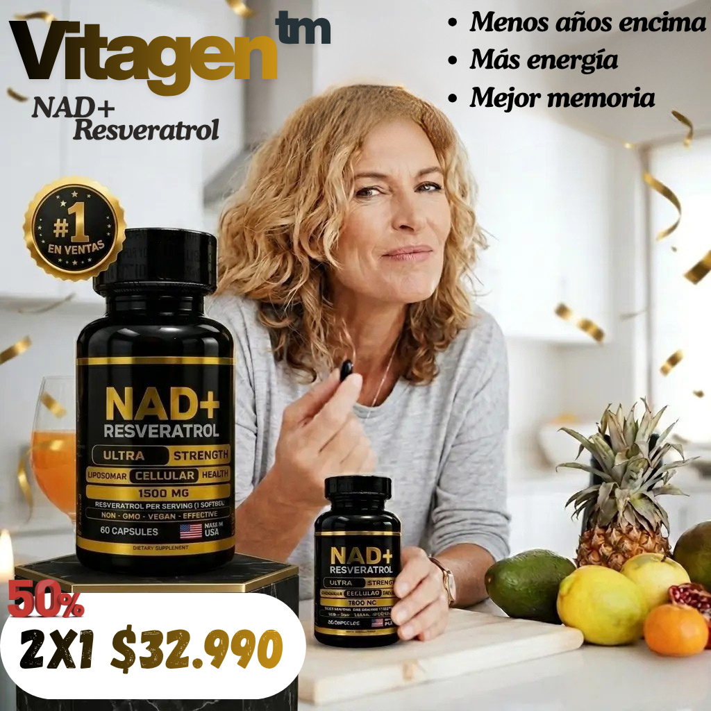 Vitagen™ – NAD+ y Resveratrol – Más energía, mejor memoria, menos años encima