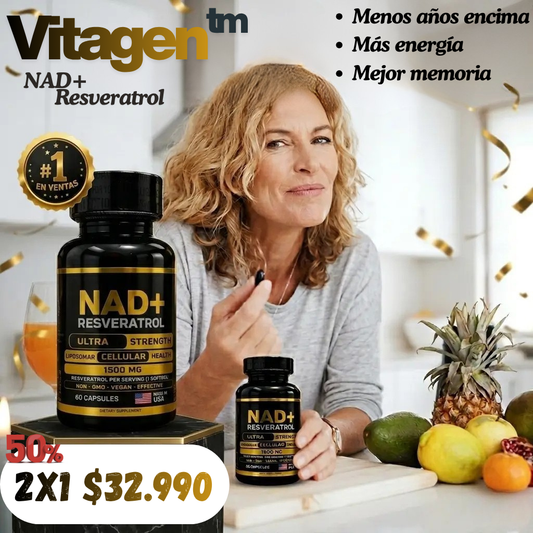 Vitagen™ – NAD+ y Resveratrol – Más energía, mejor memoria, menos años encima