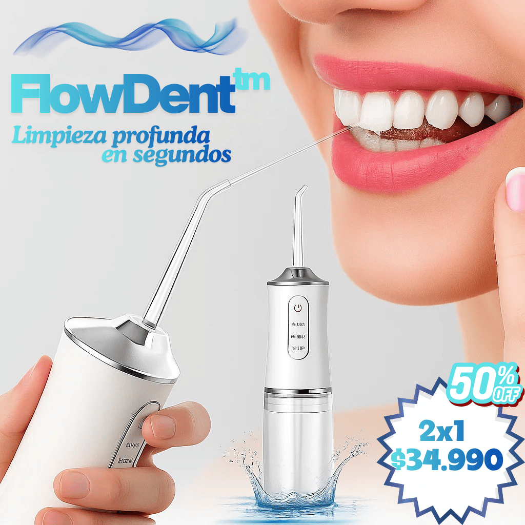 FlowDent™ – Limpieza profunda en segundos – Adiós a los restos que el cepillo no alcanza