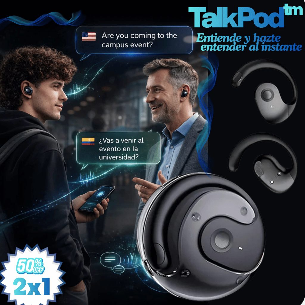 TalkPod-Audífonos traductores –Entiende y hazte entender al instante