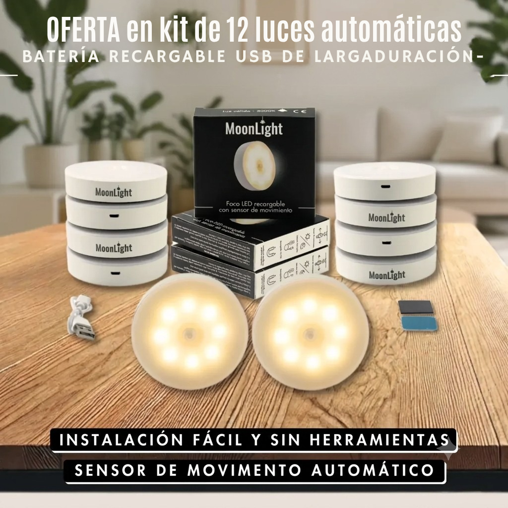 MoonLight™ -Sensor de luz inteligente – PACK 3 UNIDADES