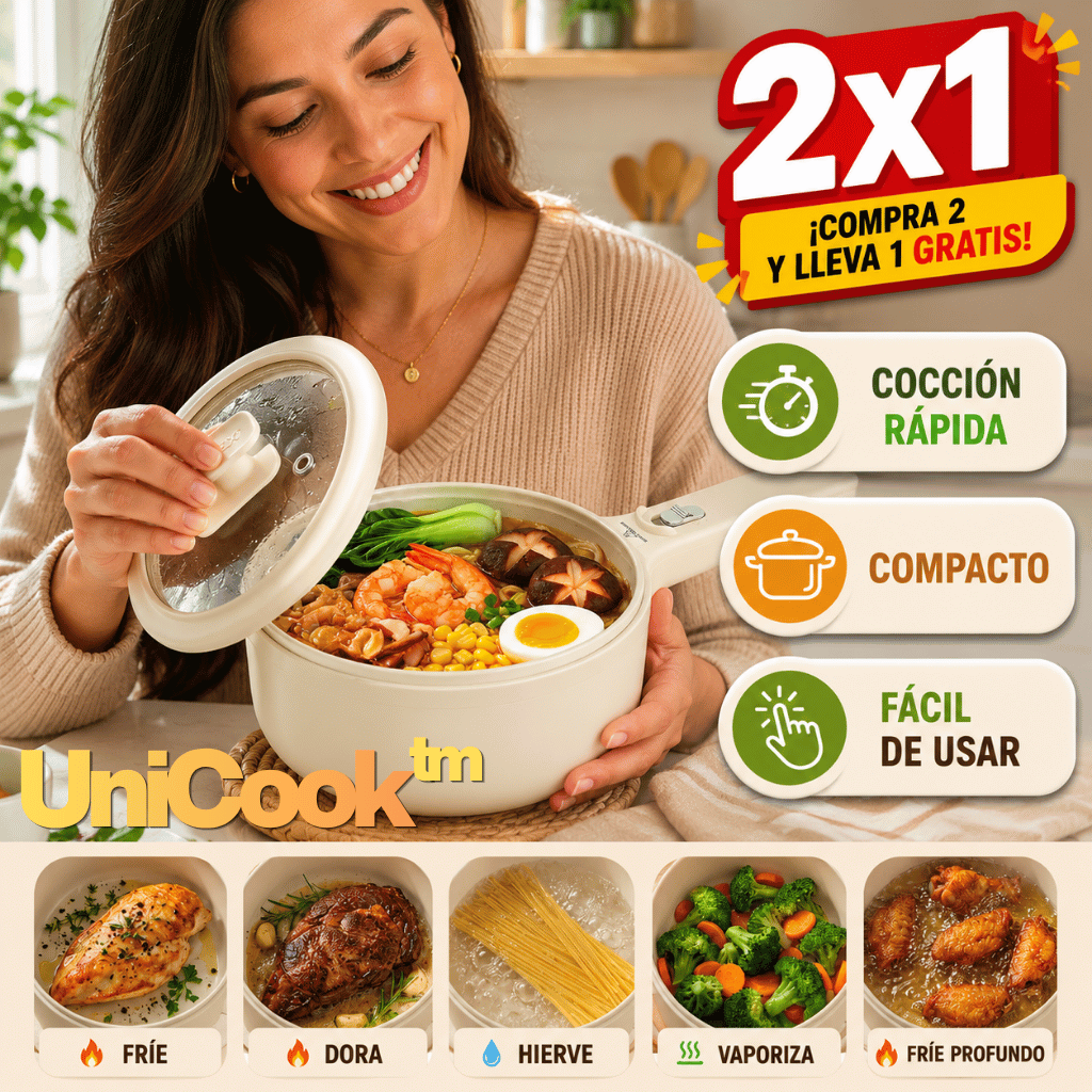 UniCook™ –Olla eléctrica compacta -De la cocina al plato en minutos
