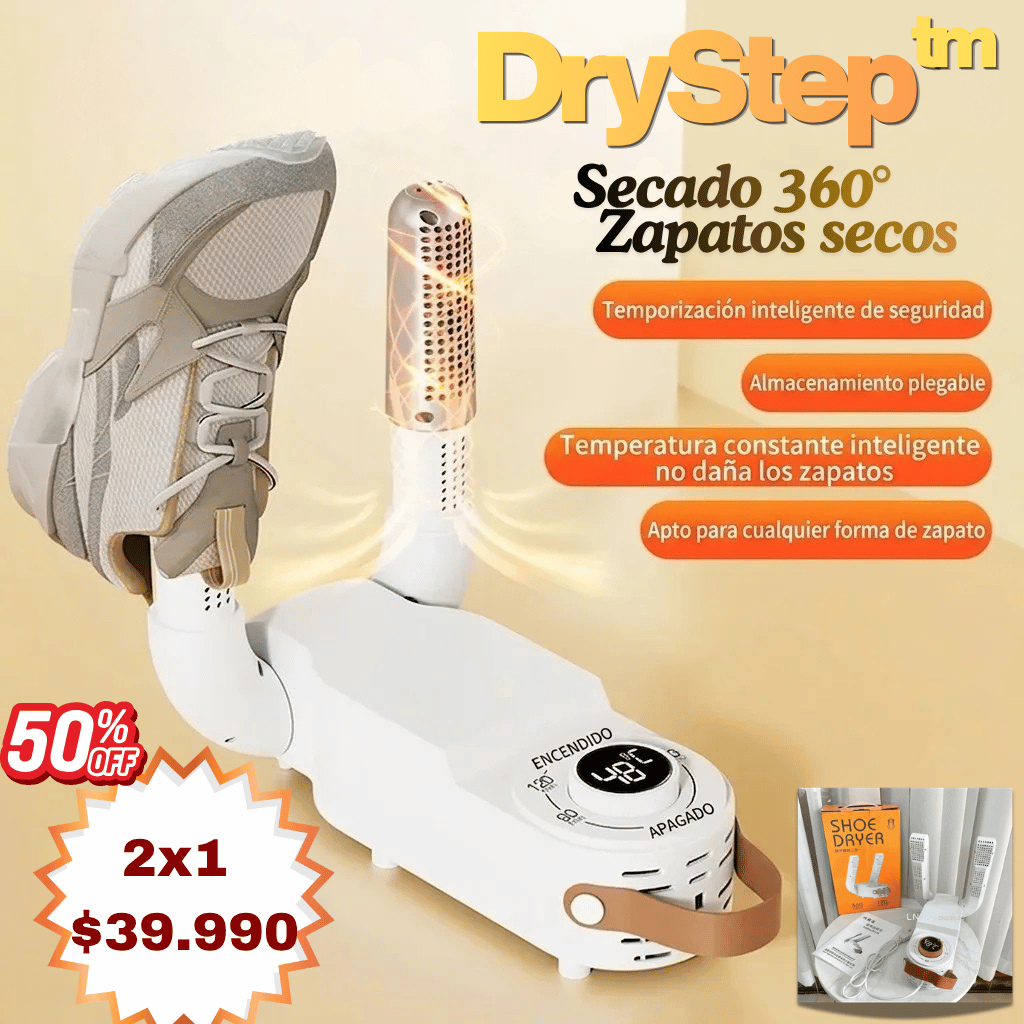 DryStep™ – Secado 360° – Zapatos secos en poco tiempo