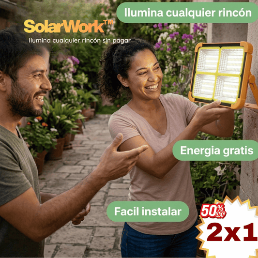 SolarWork™- Recargable y plegable-Ilumina cualquier rincón sin pagar