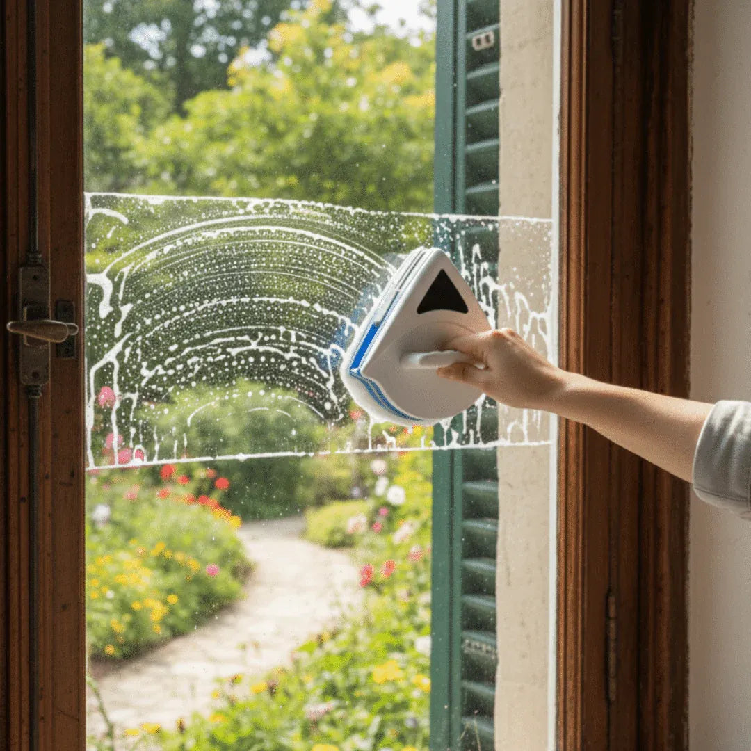 DualClean™- Dos lados, un solo movimiento – Deja tus vidrios impecables desde adentro